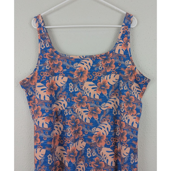 Columbia PFG Dress sz 1X sleeveless tank stretchy lightweight floral print 4541 - Picture 2 of 6